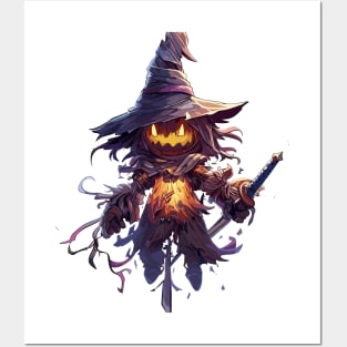 Spooky scarecrow Posters and Art